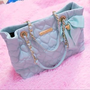 Large Betsey Johnson Quilted Hearts Tote